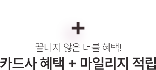 카드사혜택+마일리지적립