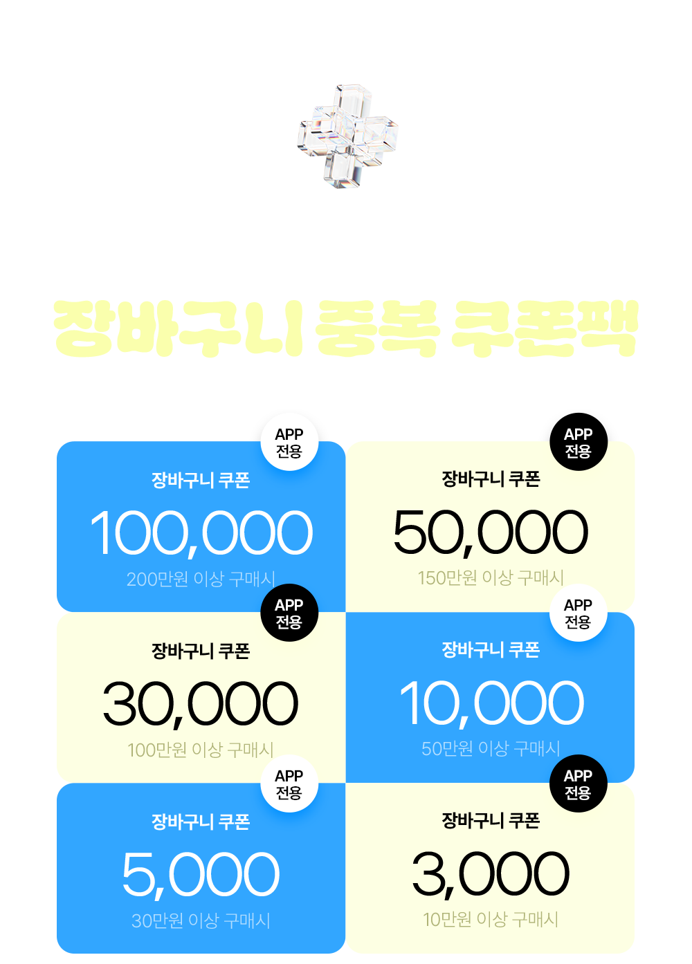 장바구니 중복 쿠폰팩