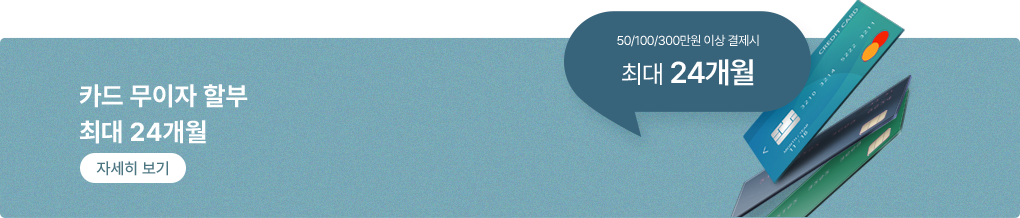 카드 무이지 할부 최대 24개월 자세히보기
